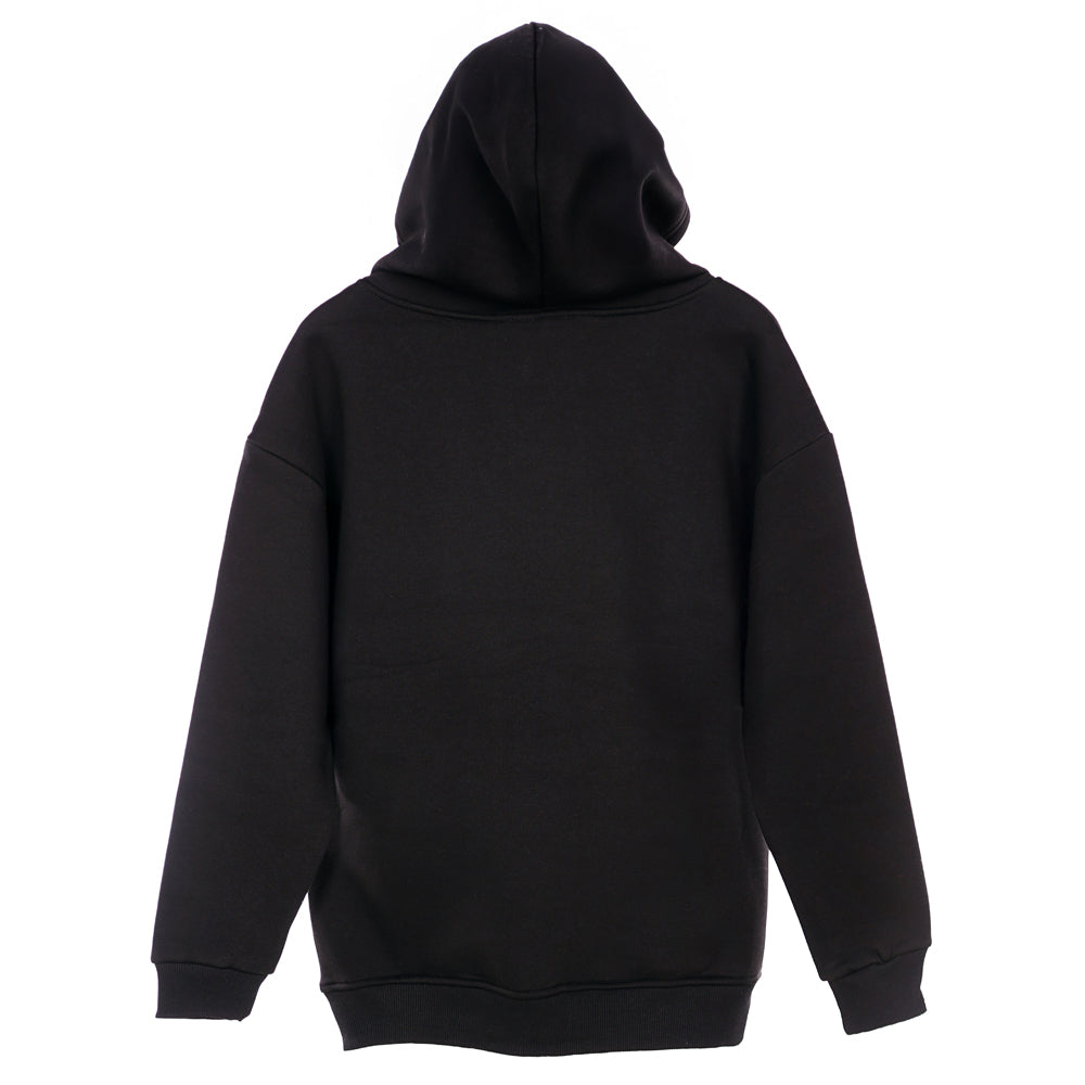 Black hoodie on a white background backside