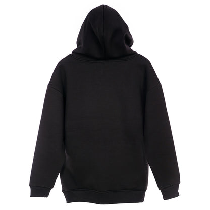 Black hoodie on a white background backside
